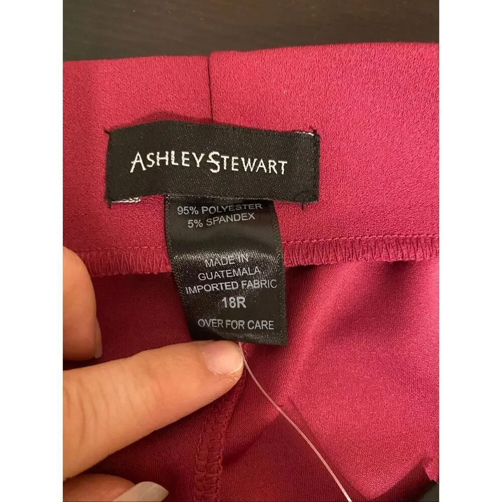 Ashley Stewart size 18 NWT skirt pink raspberry